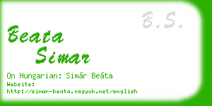 beata simar business card